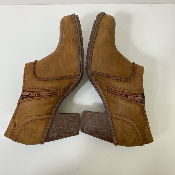 Clarks Sashlin Aleta Bootie Tan Leather Size 7.5 - Picture 7 of 9